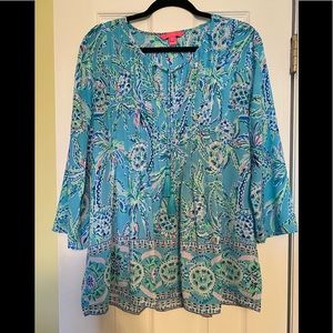 Lilly Pulitzer Marilina Tunic in Turtle Szn NWOT
